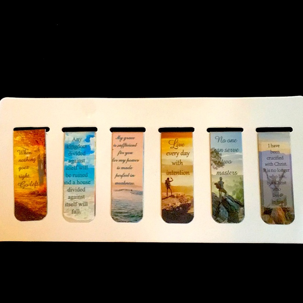 GORGEOUS New SCRIPTURE VERSE MAGNETIC BOOKMARKS 6 Count